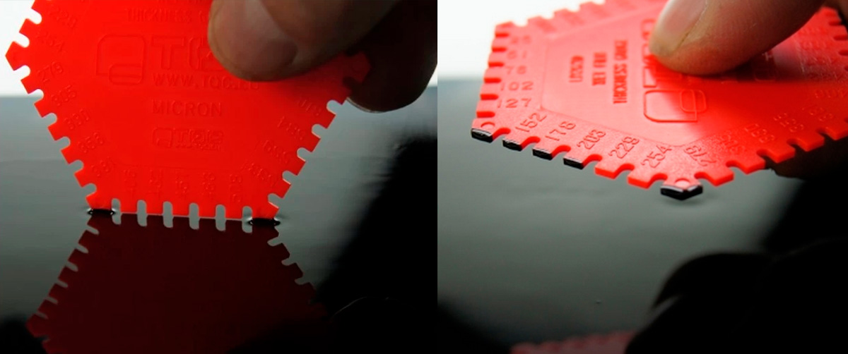 гребенка измерения краски