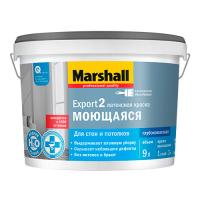 Marshall Краска Export-2 в/д для стен и потолков глубокоматовая (2% блеска) BC 9л. Глубоко матовая. 